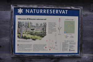 reservatsskylt vid Råmyran
